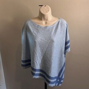 Talbots blue cashmere blend Poncho Top size XS/S